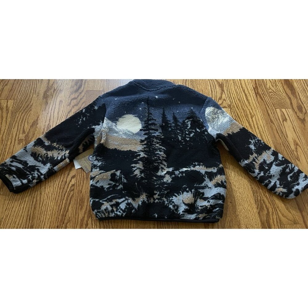 Grand Teton National Park Sweatshirt Boys Pullover Size 6/7 Sherpa Wolf 1/4 Zip - Picture 5 of 9